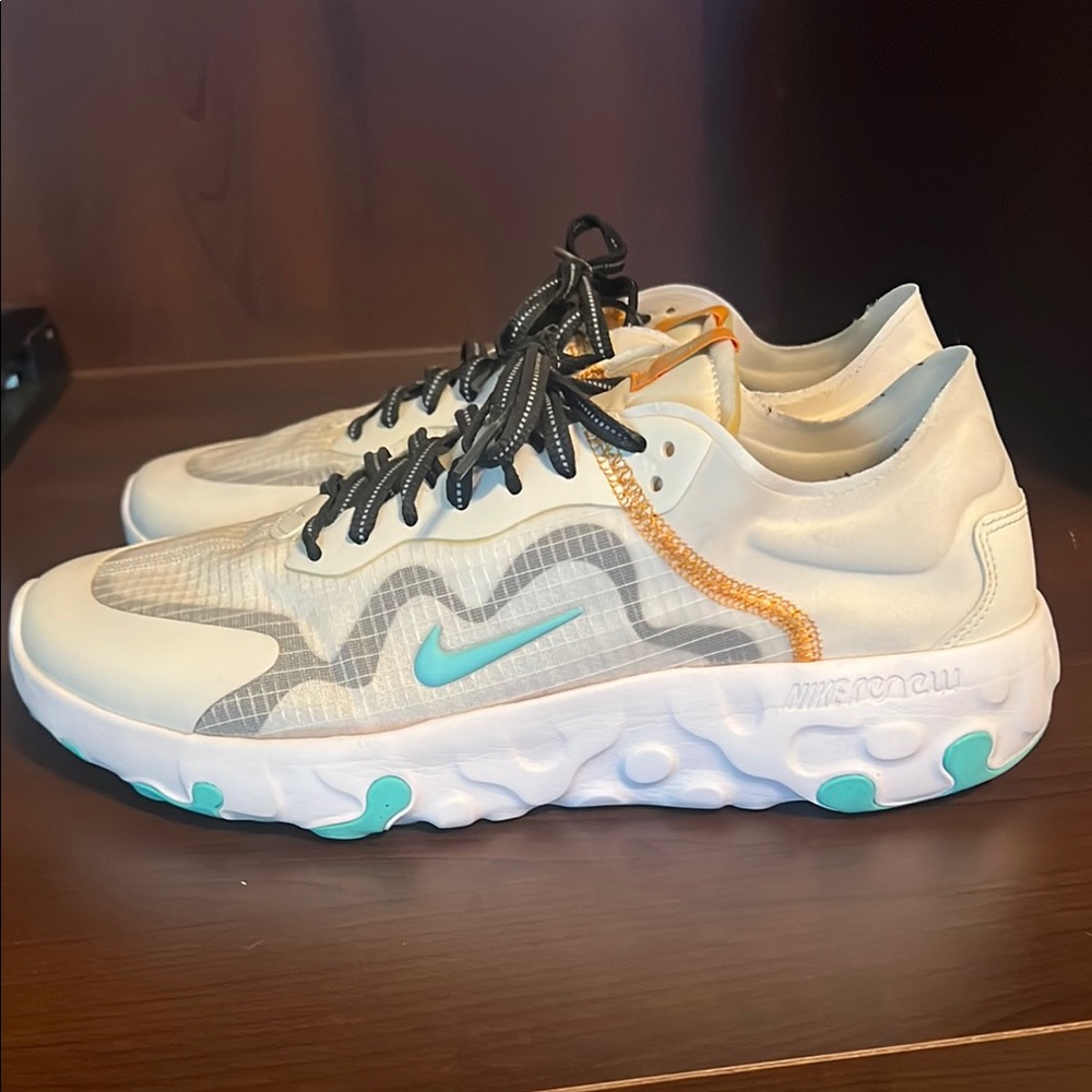 Nike Renew Tan, Black and Teal Sneakers